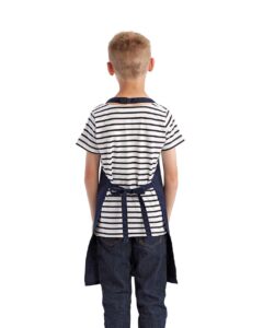Artisan Collection by Reprime RP149 Youth Recycled Apron – Navy (on model back)
