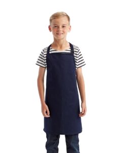 Artisan Collection by Reprime RP149 Youth Recycled Apron – Navy (on model)