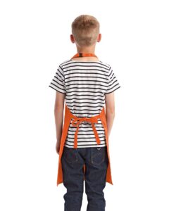 Artisan Collection by Reprime RP149 Youth Recycled Apron – Orange (on model back)