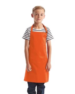 Artisan Collection by Reprime RP149 Youth Recycled Apron – Orange (on model)