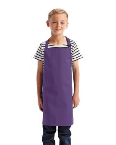 Artisan Collection by Reprime RP149 Youth Recycled Apron – Purple (on model)
