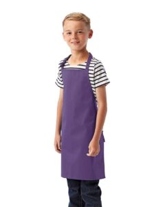 Artisan Collection by Reprime RP149 Youth Recycled Apron – Purple (on model side)