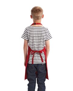Artisan Collection by Reprime RP149 Youth Recycled Apron – Red (on model back)