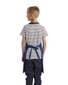 Artisan Collection by Reprime RP149 Youth Recycled Apron – Royal (on model back)