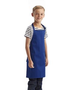 Artisan Collection by Reprime RP149 Youth Recycled Apron – Royal (on model side)