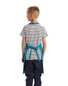 Artisan Collection by Reprime RP149 Youth Recycled Apron – Turquoise (on model back)