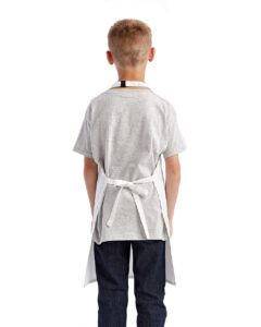 Artisan Collection by Reprime RP149 Youth Recycled Apron – White (on model back)