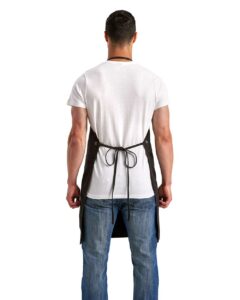 Artisan Collection by Reprime RP181 Artisan’s Choice Double Pocket Canvas Apron – Black (on model back)