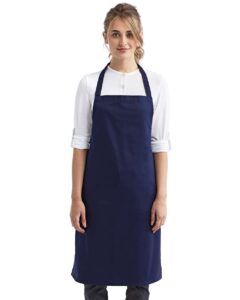 Artisan Collection by Reprime RP102 Organic Cotton Bib Apron – Navy (on model)