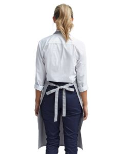 Artisan Collection by Reprime RP102 Organic Cotton Bib Apron – Silver (on model back)