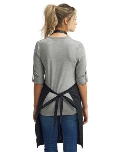 Artisan Collection by Reprime RP123 Espresso Bib Apron – Black/ Black (on model back)