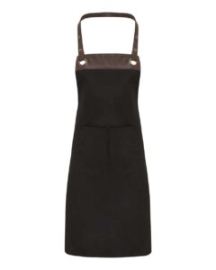 Artisan Collection by Reprime RP123 Espresso Bib Apron – Black/ Brown