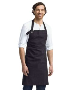 Artisan Collection by Reprime RP130 Calibre Heavy Cotton Canvas Bib Apron – Black (on model)