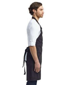 Artisan Collection by Reprime RP130 Calibre Heavy Cotton Canvas Bib Apron – Black (on model side)