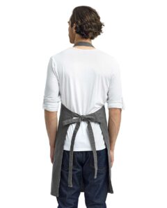 Artisan Collection by Reprime RP130 Calibre Heavy Cotton Canvas Bib Apron – Dark Grey (on model back)