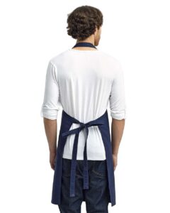 Artisan Collection by Reprime RP130 Calibre Heavy Cotton Canvas Bib Apron – Navy (on model back)