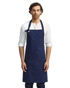 Artisan Collection by Reprime RP130 Calibre Heavy Cotton Canvas Bib Apron – Navy (on model)