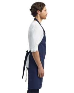 Artisan Collection by Reprime RP130 Calibre Heavy Cotton Canvas Bib Apron – Navy (on model side)