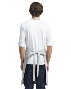 Artisan Collection by Reprime RP130 Calibre Heavy Cotton Canvas Bib Apron – Silver (on model back)
