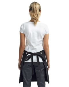 Artisan Collection by Reprime RP131 Calibre Heavy Cotton Canvas Waist Apron – Black (on model back)