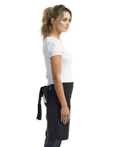 Artisan Collection by Reprime RP131 Calibre Heavy Cotton Canvas Waist Apron – Black (on model side)