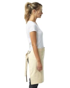 Artisan Collection by Reprime RP131 Calibre Heavy Cotton Canvas Waist Apron – Natural (on model side)