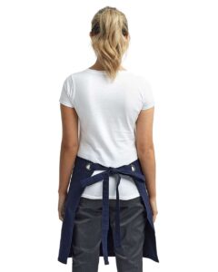 Artisan Collection by Reprime RP131 Calibre Heavy Cotton Canvas Waist Apron – Navy (on model back)