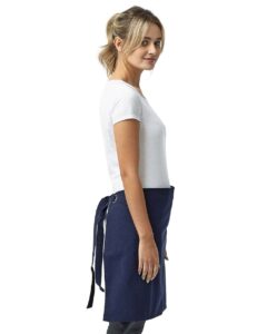 Artisan Collection by Reprime RP131 Calibre Heavy Cotton Canvas Waist Apron – Navy (on model side)
