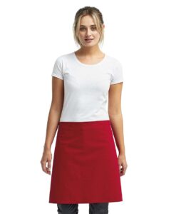 Artisan Collection by Reprime RP131 Calibre Heavy Cotton Canvas Waist Apron – Red (on model)