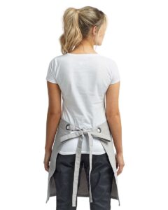 Artisan Collection by Reprime RP131 Calibre Heavy Cotton Canvas Waist Apron – Silver (on model back)