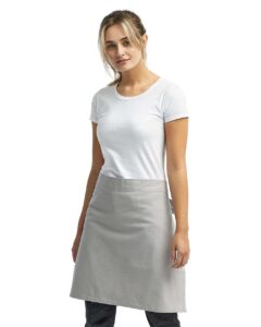 Artisan Collection by Reprime RP131 Calibre Heavy Cotton Canvas Waist Apron – Silver (on model)