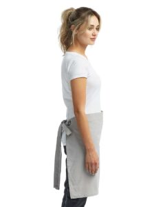 Artisan Collection by Reprime RP131 Calibre Heavy Cotton Canvas Waist Apron – Silver (on model side)