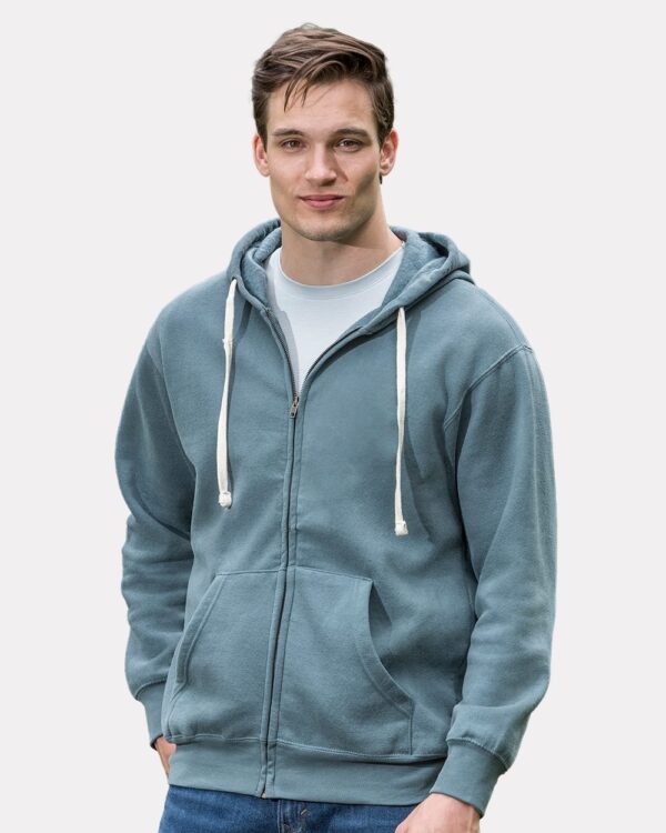 MV Sport Unisex Vintage Fleece Full-Zip Hooded Sweatshirt