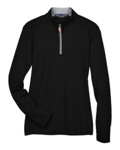 Devon & Jones DG479W Women’s DRYTEC20™ Performance Quarter-Zip Pullover – Black/ Grey Heather/ Graphite