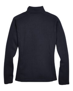 Devon & Jones DG793W Women’s Bristol Full-Zip Sweater Fleece Jacket – Black (back)