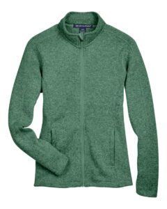 Devon & Jones DG793W Women’s Bristol Full-Zip Sweater Fleece Jacket – Forest Heather