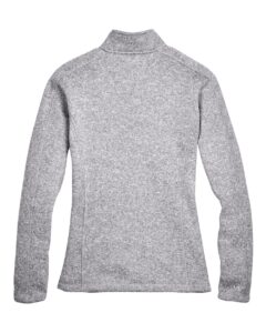 Devon & Jones DG793W Women’s Bristol Full-Zip Sweater Fleece Jacket – Grey Heather (back)