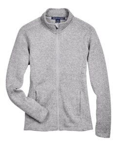 Devon & Jones DG793W Women’s Bristol Full-Zip Sweater Fleece Jacket – Grey Heather