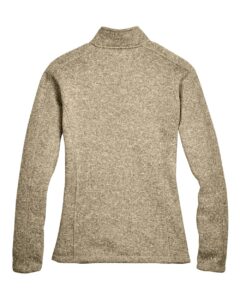 Devon & Jones DG793W Women’s Bristol Full-Zip Sweater Fleece Jacket – Khaki Heather (back)