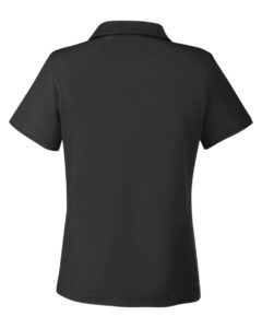 CORE365 CE112W Women’s Fusion ChromaSoft™ Pique Polo – Black (back)