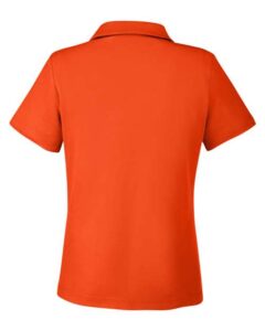CORE365 CE112W Women’s Fusion ChromaSoft™ Pique Polo – Campus Orange (back)