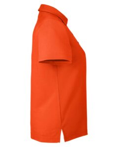 CORE365 CE112W Women’s Fusion ChromaSoft™ Pique Polo – Campus Orange (side)