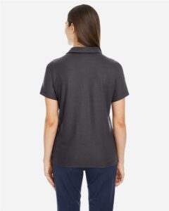 CORE365 CE112W Women’s Fusion ChromaSoft™ Pique Polo – Carbon (on model back)