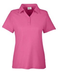 CORE365 CE112W Women’s Fusion ChromaSoft™ Pique Polo – Charity Pink