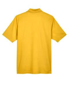 CORE365 88181 Men’s Origin Performance Piqué Polo – Campus Gold (back)