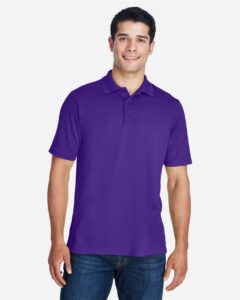 CORE365 88181 Men’s Origin Performance Piqué Polo – Campus Purple (on model)