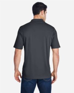 CORE365 88181 Men’s Origin Performance Piqué Polo – Carbon (on model back)