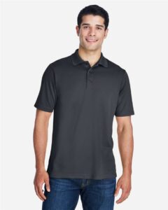 CORE365 88181 Men’s Origin Performance Piqué Polo – Carbon (on model)