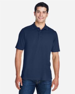 CORE365 88181 Men’s Origin Performance Piqué Polo – Classic Navy (on model)
