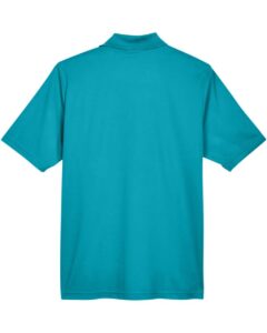 CORE365 88181 Men’s Origin Performance Piqué Polo – Clear Teal (back)